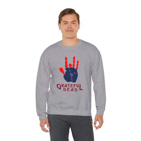 Grateful Dead - Jarry's Hand | Life is dead. Crewneck Sweatshirt - StealieShop
